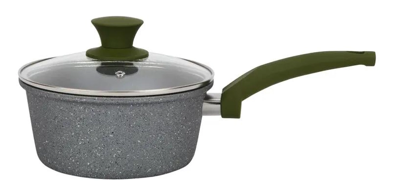 OLLA ANTIADHERENTE CON ACABADO GRANITO DE 18 CM PARA COCINA - 1