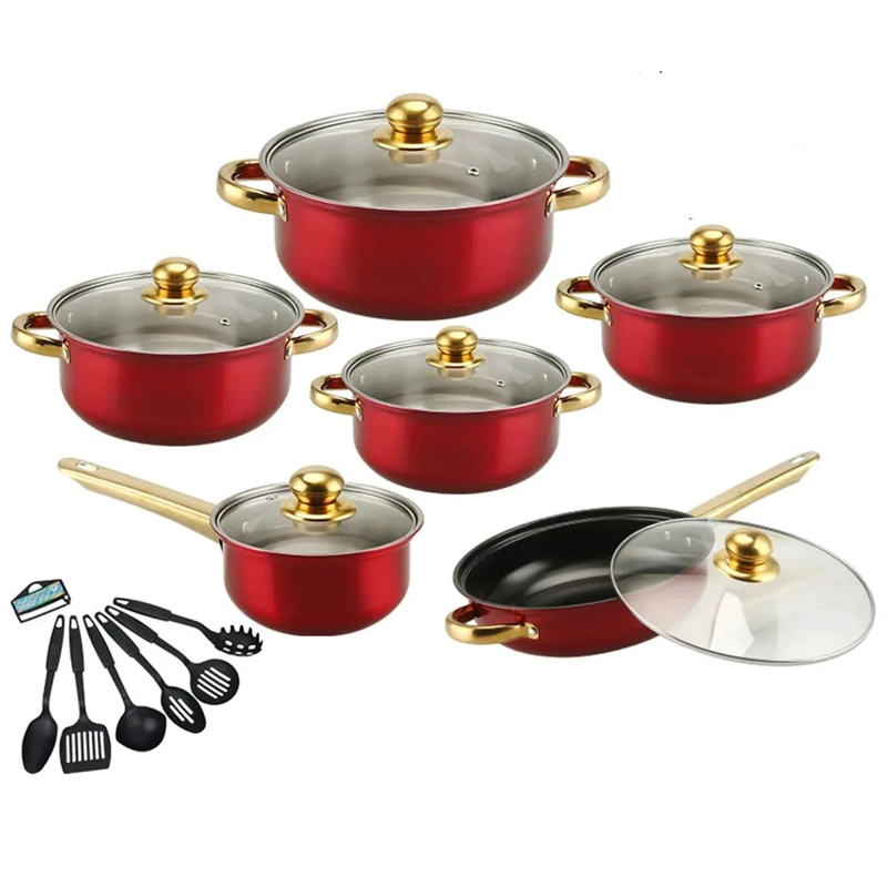 JUEGO DE UTENSILIOS DE COCINA 18 PIEZAS ACERO INOXIDABLE - 1