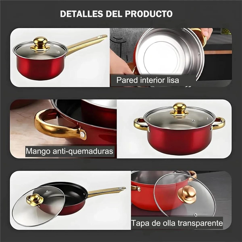 JUEGO DE UTENSILIOS DE COCINA 18 PIEZAS ACERO INOXIDABLE - 3