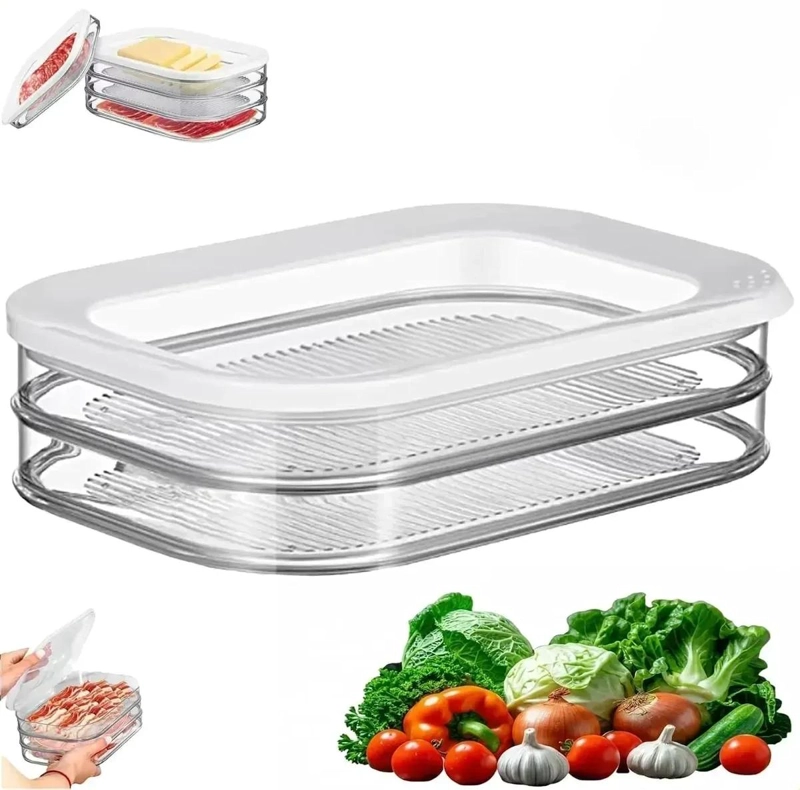 CAJA DE ALMACENAMIENTO MULTICAPA PARA ALIMENTOS CON CIERRE HERME TICO - 1