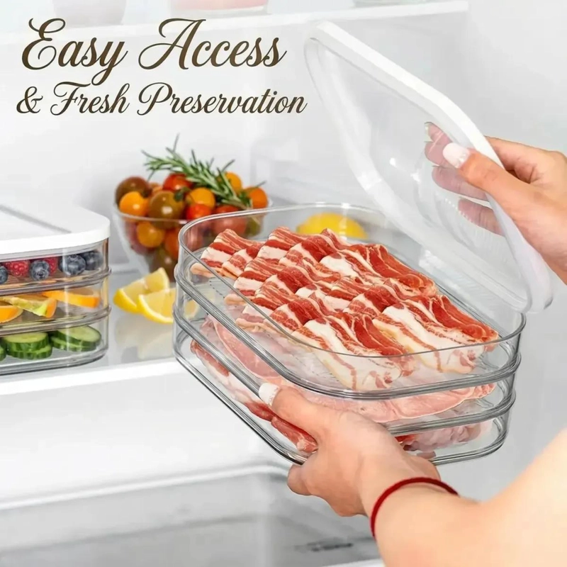 CAJA DE ALMACENAMIENTO MULTICAPA PARA ALIMENTOS CON CIERRE HERME TICO - 3