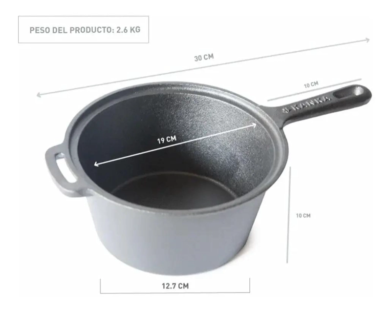 OLLA DE HIERRO FUNDIDO PARA SALSAS Y COCCION TRADICIONAL - 2