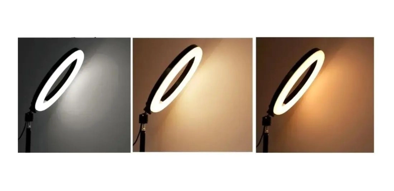 ANILLO DE LUZ LED REGULABLE CON TRIPODE AJUSTABLE DE 30 CM - 6