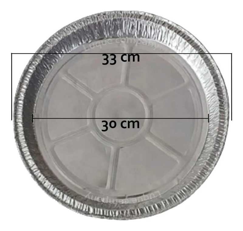 BANDEJAS CIRCULARES DESECHABLES DE ALUMINIO PACK 10 UNIDADES - 2