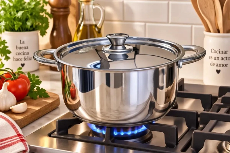 OLLA DE ACERO INOXIDABLE 1.5 LITROS PARA COCINAR - 3