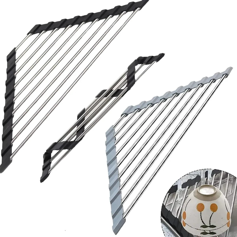 ESCURRIDOR TRIANGULAR PLEGABLE PARA COCINA Y BAÑO - 1