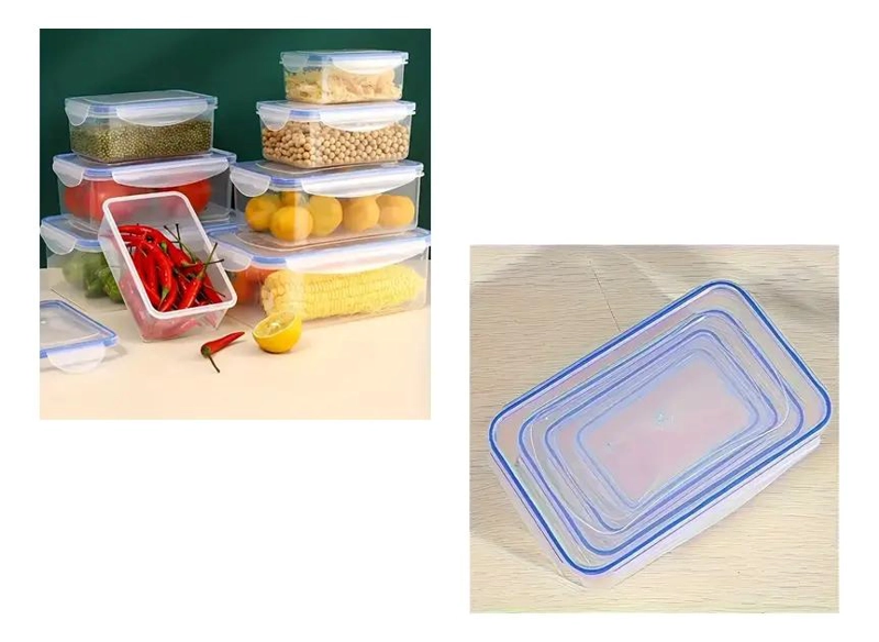 SET DE 4 TAPERS HERME TICOS DE PLASTICO PARA ALIMENTOS - 2