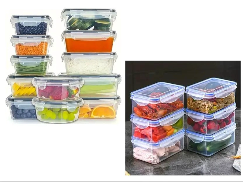 SET DE 4 TAPERS HERME TICOS DE PLASTICO PARA ALIMENTOS - 4