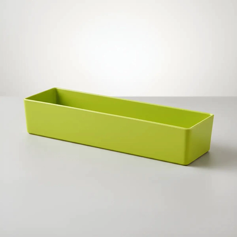 RECIPIENTE RECTANGULAR DE MELAMINA VERDE LIMA 38X12X3.8 CM - 1