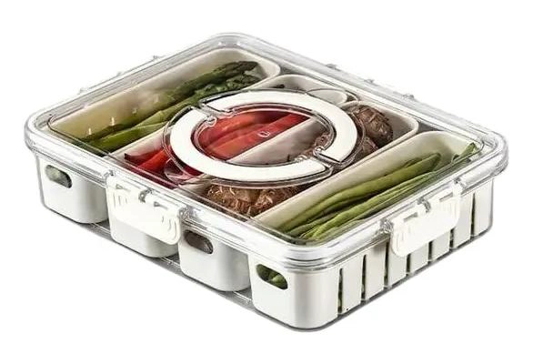 CONTENEDOR CON 4 COLADORES EXTRAIBLES PARA ALIMENTOS FRESCOS - 1