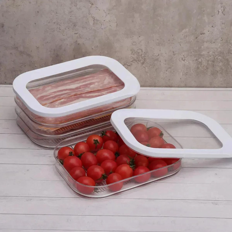 CONTENEDOR APILABLE PARA ALMACENAMIENTO DE ALIMENTOS EN REFRIGERADOR - 8