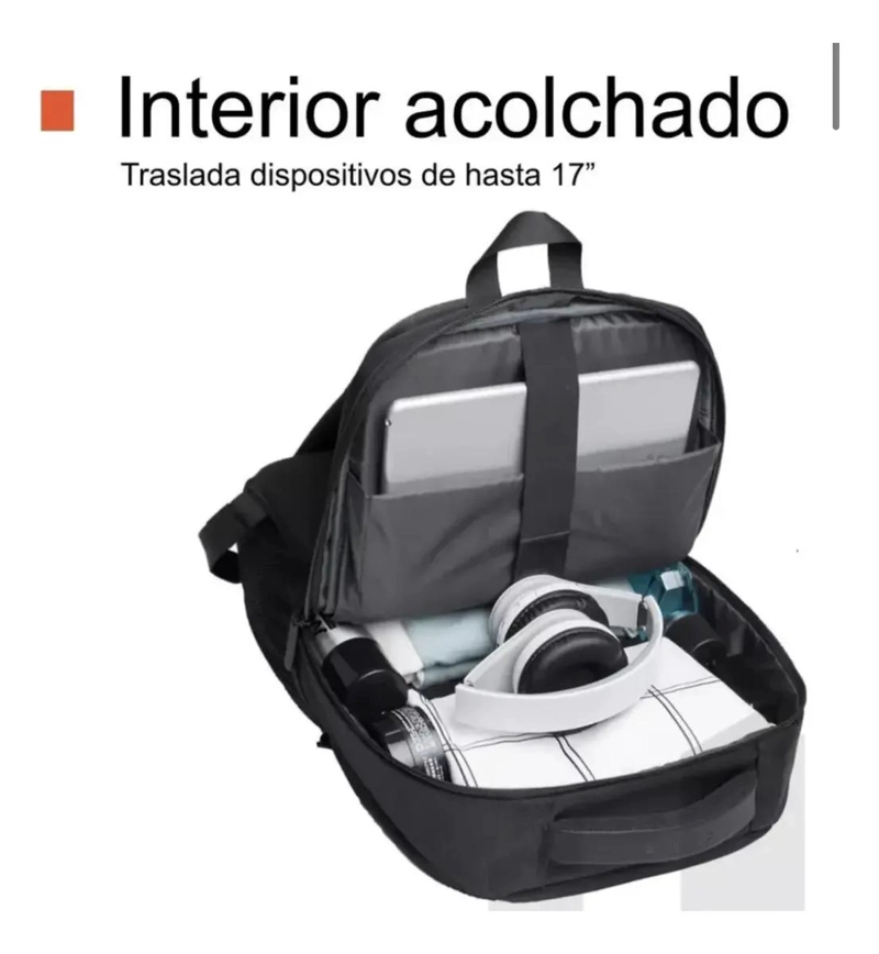 MOCHILA IMPERMEABLE ANTIRROBO 20L CON PUERTO USB - 4