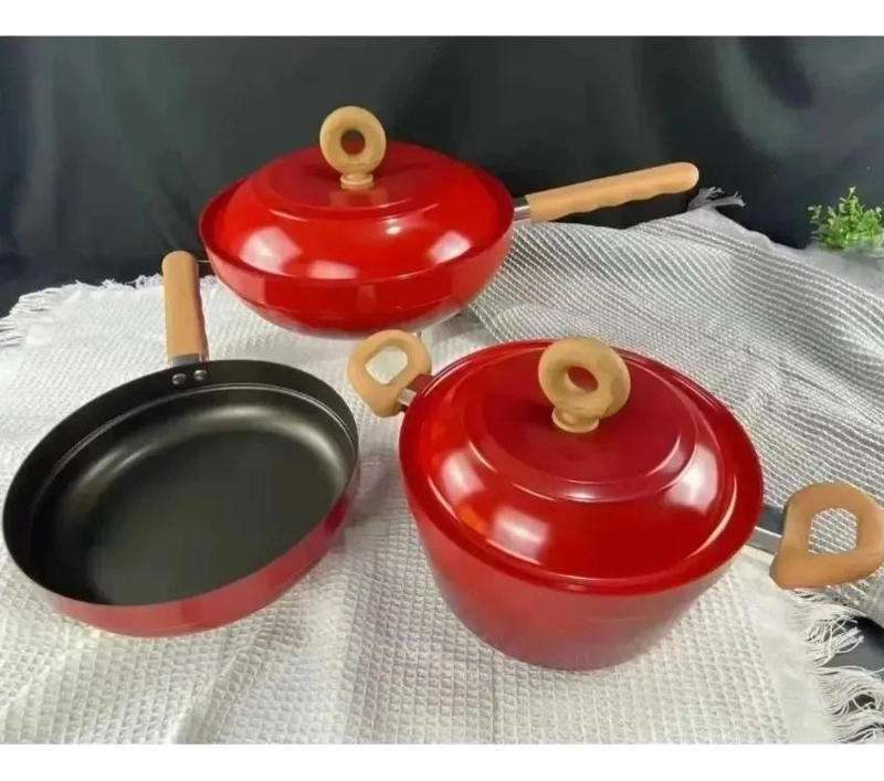 JUEGO DE BATERIA DE COCINA 5 PIEZAS ROCA VOLCANICA - 5