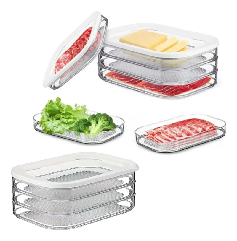 RECIPIENTE APILABLE PARA ALMACENAMIENTO DE ALIMENTOS EN FRIGORIFICO - 1