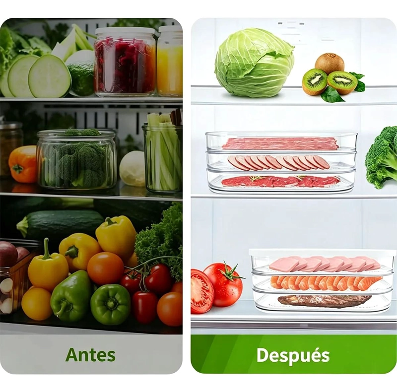 RECIPIENTE APILABLE PARA ALMACENAMIENTO DE ALIMENTOS EN FRIGORIFICO - 6