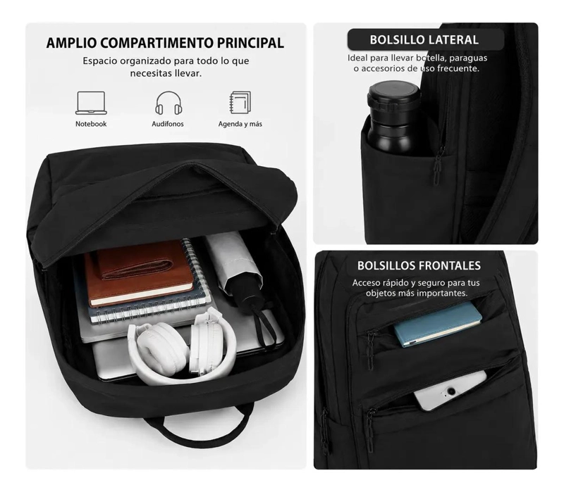 MOCHILA DE VIAJE CON COMPARTIMENTO PARA NOTEBOOK DE 17 PULGADAS - 2
