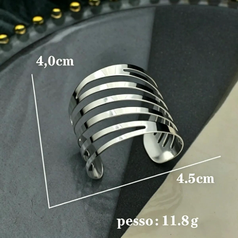 SET DE 6 ANILLOS PARA SERVILLETAS DE METAL PLATEADO - 7