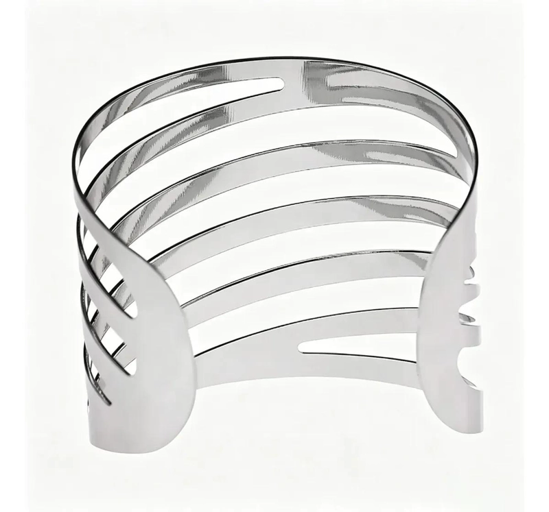 SET DE 6 ANILLOS PARA SERVILLETAS DE METAL PLATEADO - 8