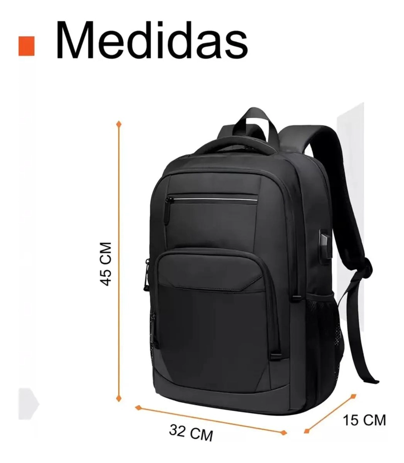 MOCHILA IMPERMEABLE ANTIRROBO 20L CON CARGADOR USB - 2
