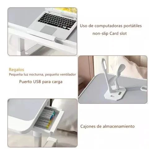 MESA ELEVABLE PLEGABLE PARA USO EN CAMA Y SOFA - 6