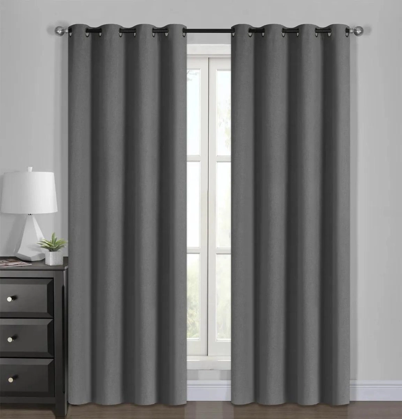 SET DE CORTINAS BLACKOUT 2 PIEZAS 140X220 CM GRIS - 1