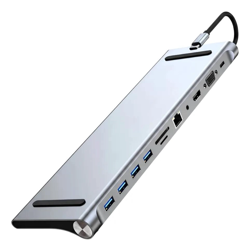 HUB USB TIPO C 11 EN 1 CON HDMI Y RJ45 PARA CONEXIONES MULTIPLES - 1