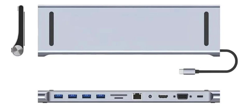 HUB USB TIPO C 11 EN 1 CON HDMI Y RJ45 PARA CONEXIONES MULTIPLES - 2