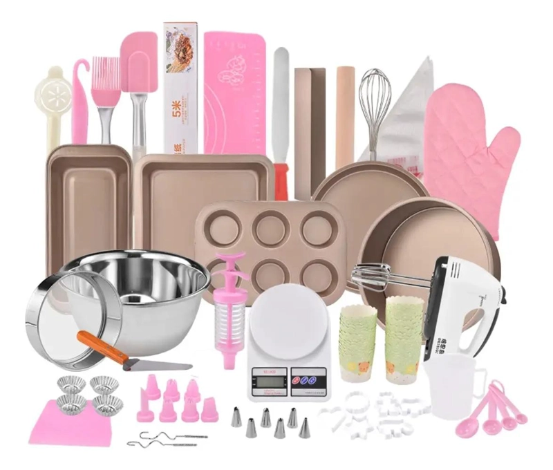 KIT COMPLETO DE HERRAMIENTAS PARA DECORACION DE PASTELES CON 137 PIEZAS - 1