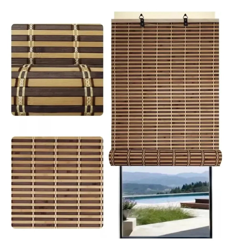 PERSIANA ECOLOGICA DE BAMBU NATURAL PARA VENTANAS Y BALCONES - 2