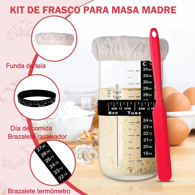KIT COMPLETO PARA HORNEAR PAN DE MASA MADRE CON CESTAS Y HERRAMIENTAS - 4