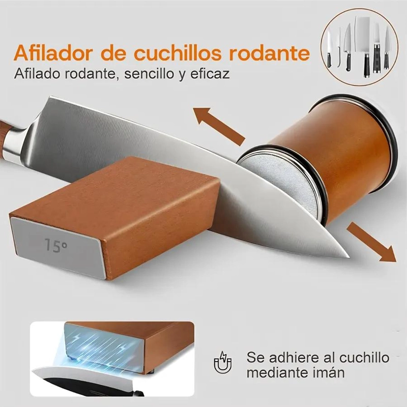 AFILADOR MANUAL DE CUCHILLOS CON DISCOS DIAMANTADOS - 2