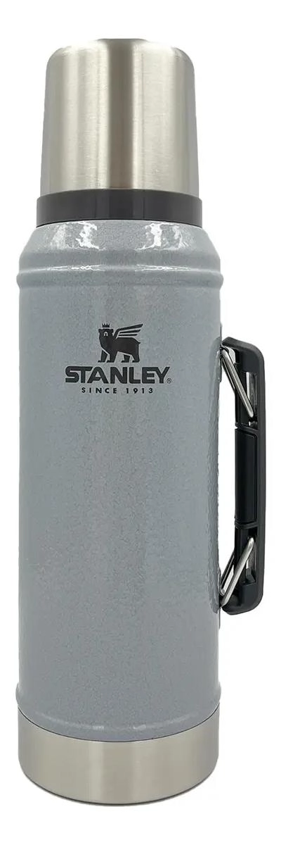 TERMO DE ACERO INOXIDABLE 950 ML COLOR GRIS IDEAL PARA BEBIDAS - 1