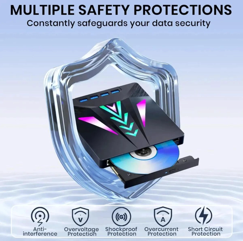 REPRODUCTOR EXTERNO USB-C CON LECTOR DE TARJETAS MULTIFUNCIONAL - 4