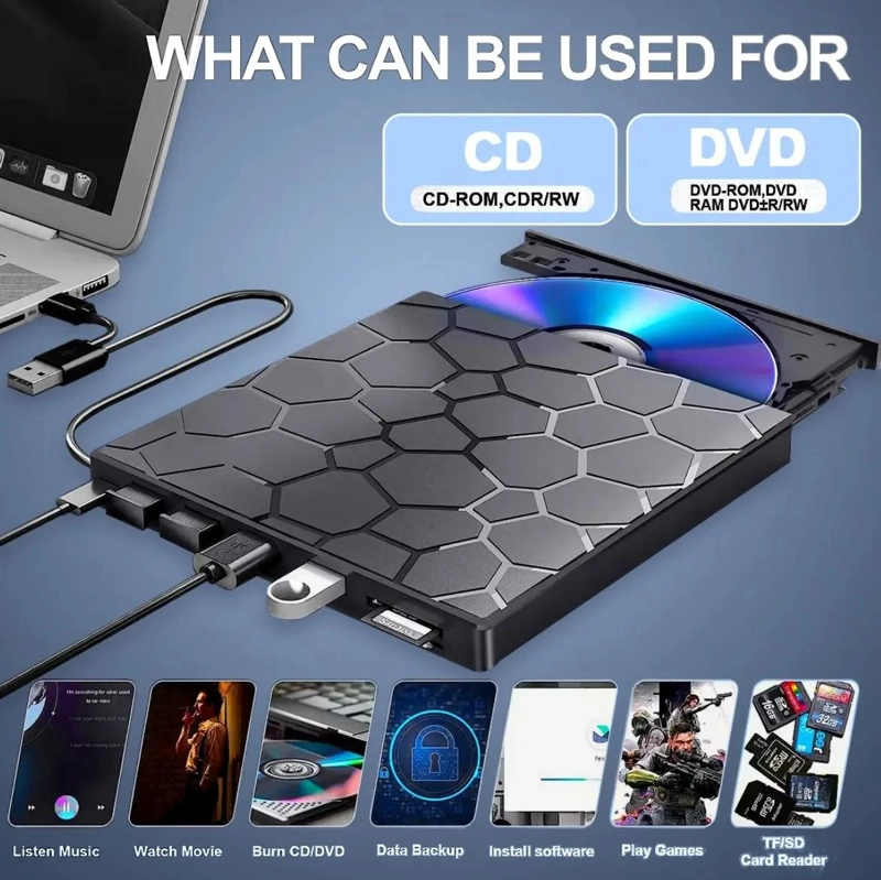 REPRODUCTOR EXTERNO MULTIFUNCIONAL CON LECTOR DE TARJETAS - 3