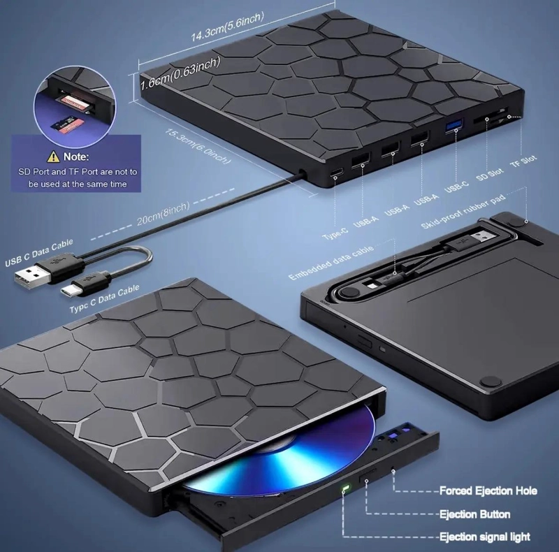 REPRODUCTOR EXTERNO MULTIFUNCIONAL CON LECTOR DE TARJETAS - 4