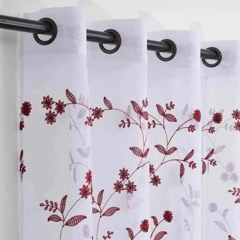 CORTINAS SEMITRANSPARENTES DE LINO BORDADO 140X220 CM - 2