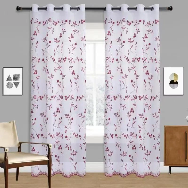 CORTINAS SEMITRANSPARENTES DE LINO BORDADO 140X220 CM - 3