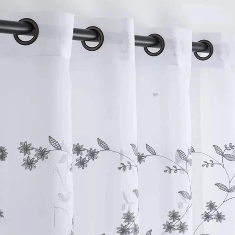 CORTINAS SEMITRANSPARENTES DE LINO BORDADAS 140X220CM - 2