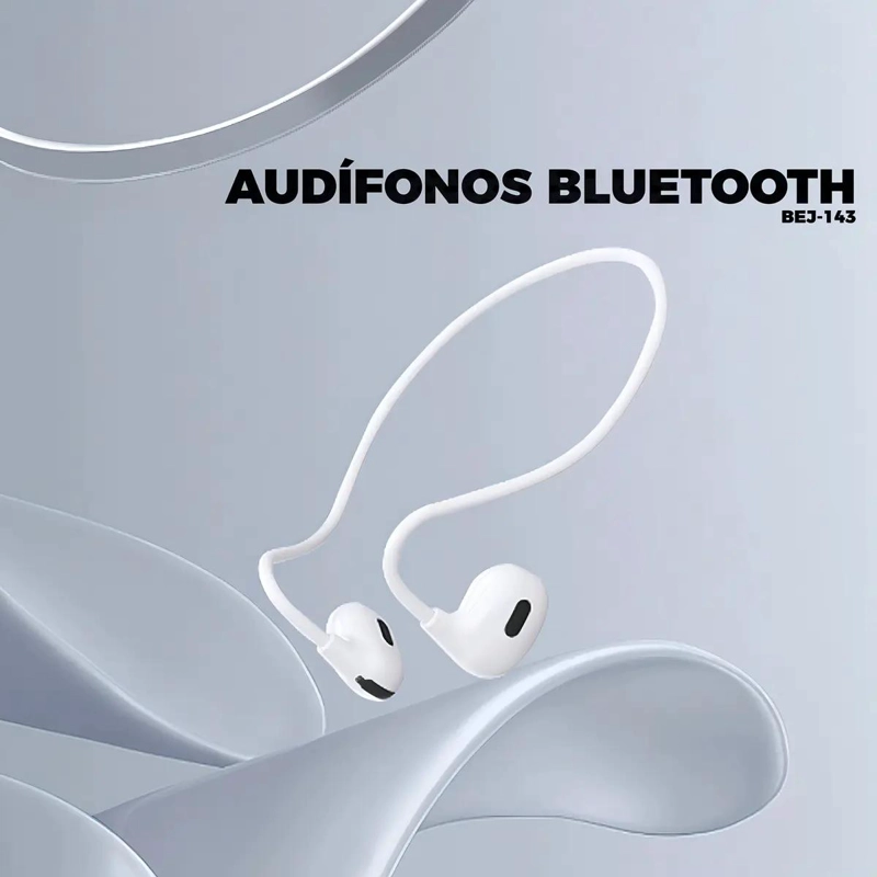 AUDIFONOS BLUETOOTH BLANCOS PARA DEPORTE Y CONDUCCION - 3