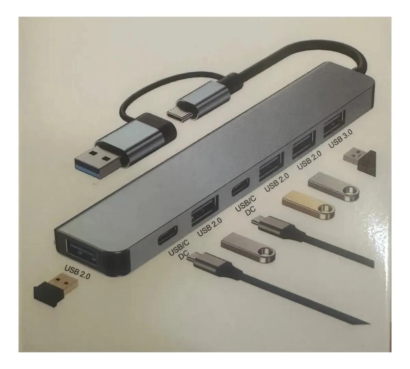 HUB USB C 7 PUERTOS ADAPTADOR PARA MAC Y PC - 2