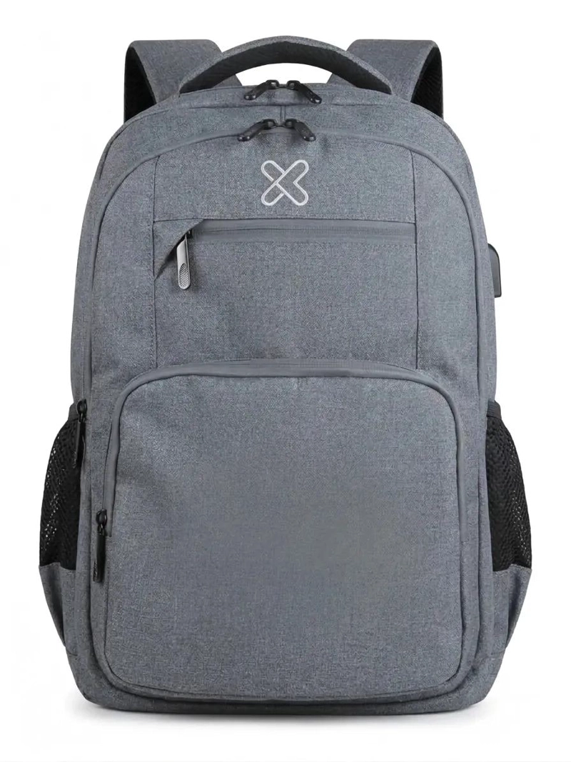 MOCHILA MORRAL PARA NOTEBOOK 15,6 PULGADAS CON PUERTO USB GRIS - 1