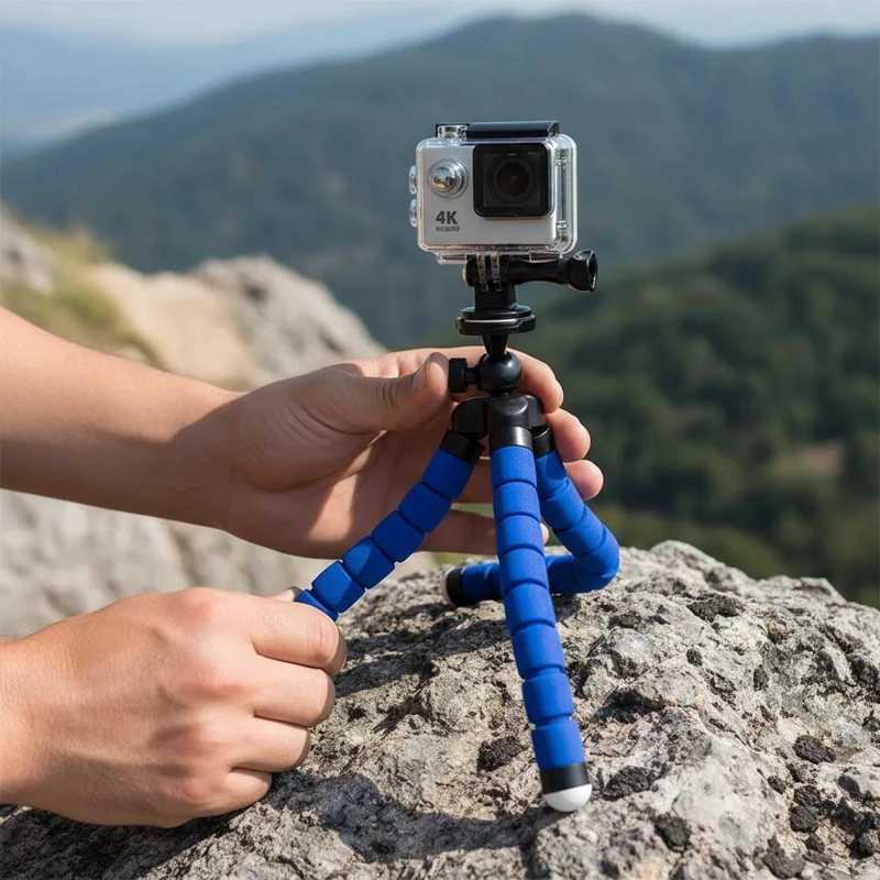 TRIPODE FLEXIBLE CON ADAPTADOR PARA CAMARAS Y SMARTPHONES - 2