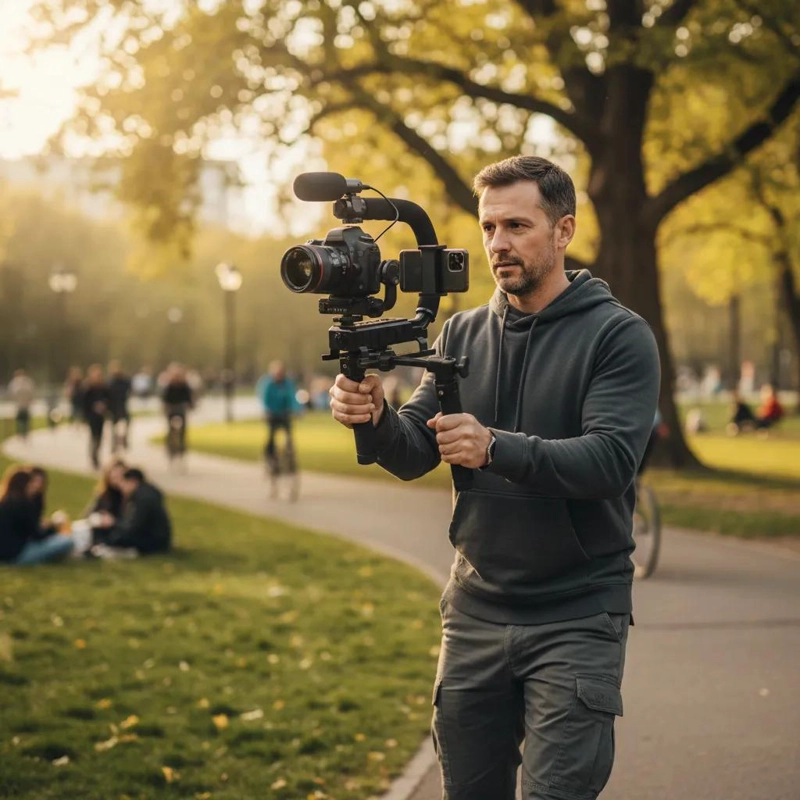ESTABILIZADOR DE CAMARA PARA VIDEOS Y TELE FONOS MOVILES - 10
