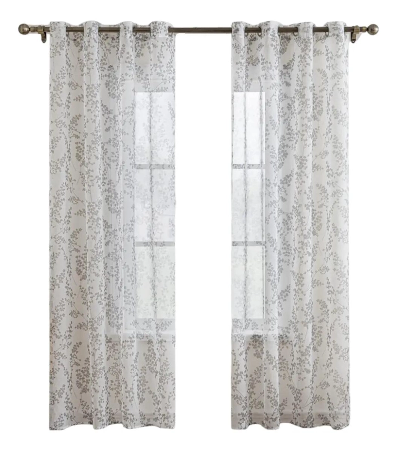 VISILLO DE LINO ESTAMPADO EN COLOR BLANCO 140X220 CM - 1