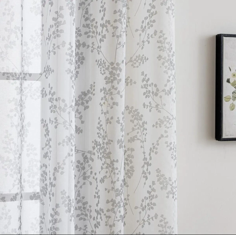 VISILLO DE LINO ESTAMPADO EN COLOR BLANCO 140X220 CM - 4