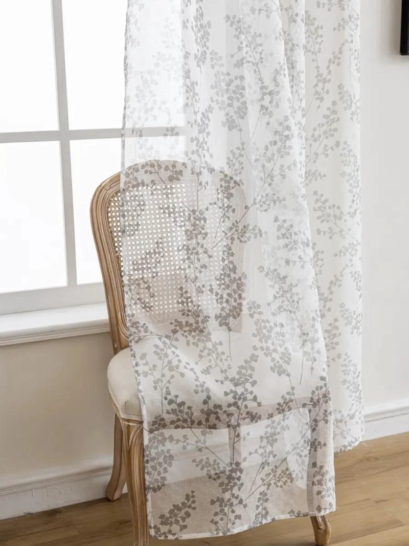 VISILLO DE LINO ESTAMPADO EN COLOR BLANCO 140X220 CM - 5