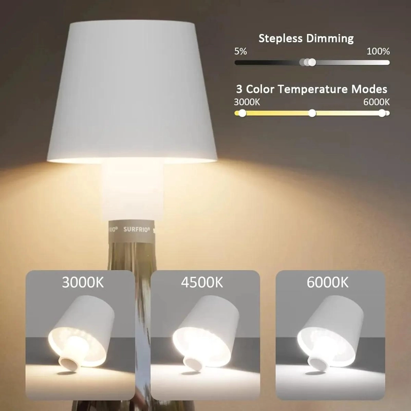 LAMPARA LED INALAMBRICA REGULABLE PARA BOTELLAS DE VINO - 3