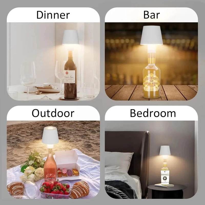 LAMPARA LED INALAMBRICA REGULABLE PARA BOTELLAS DE VINO - 4