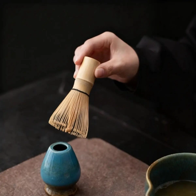 JUEGO DE TE  MATCHA JAPONE S DE CERAMICA AZUL CON ACCESORIOS - 3