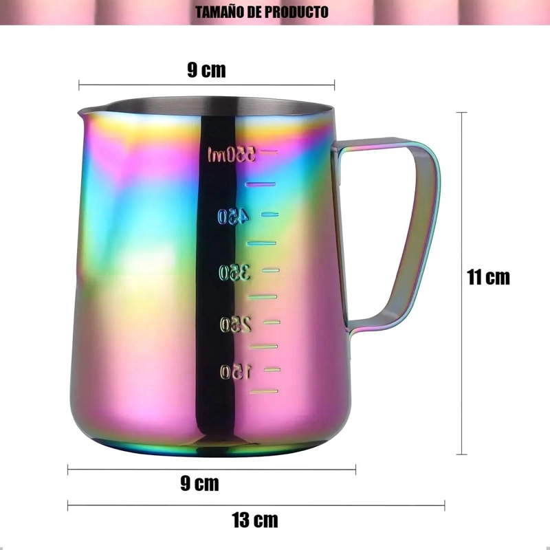 JARRA ESPUMANTE DE ACERO INOXIDABLE 550 ML PARA CAFE - 1